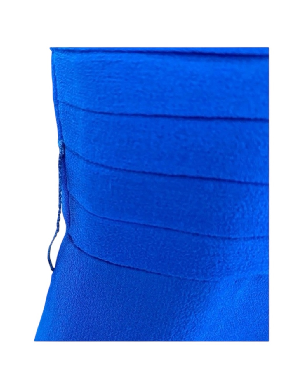 Kurt Thomas 𖦹 Silk Chiffon Strapless Ruched Mini Cocktail Dress 𖦹 Cobalt Blue - Picture 6 of 13